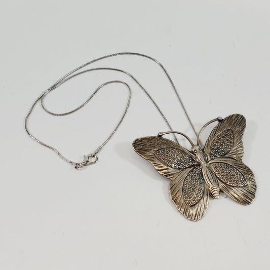 Butterfly Pendant 20" Necklace - Unique Collectibles