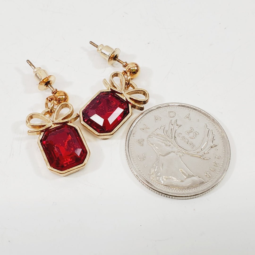 Crystal Christmas Presents Earrings - Unique Collectibles