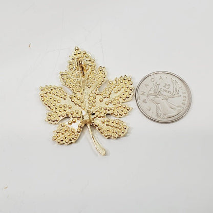 Maple Leaf Brooch Crystal - Unique Collectibles