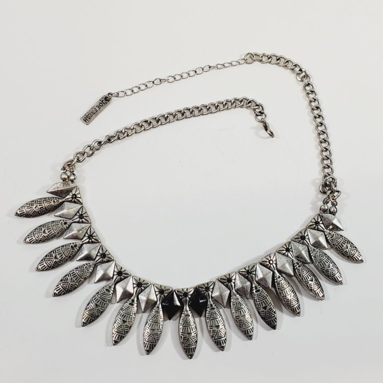 Tribal - Inspired Geometric Statement Necklace - Unique Collectibles