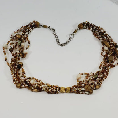 Multi Strand Beaded Necklace 20" - Unique Collectibles