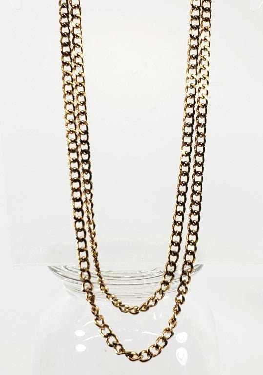 Vintage 2 Strand Chain Necklace - Unique Collectibles