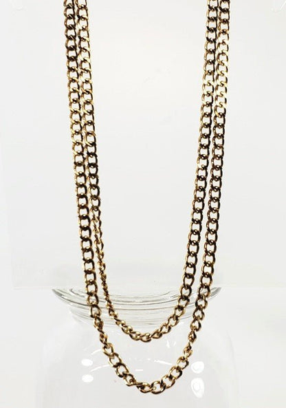 Vintage 2 Strand Chain Necklace - Unique Collectibles