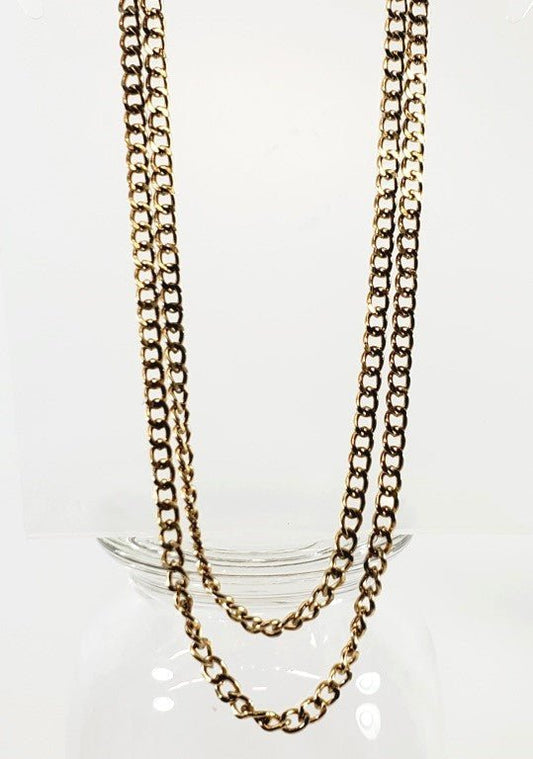 Vintage 2 Strand Chain Necklace - Unique Collectibles