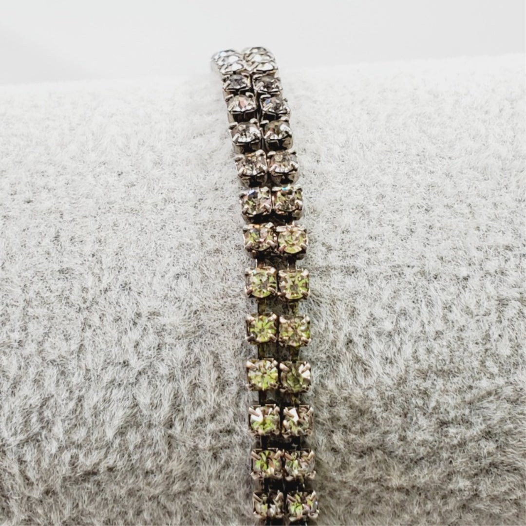 Vintage Rhinestone Bracelet 7" Long - Unique Collectibles
