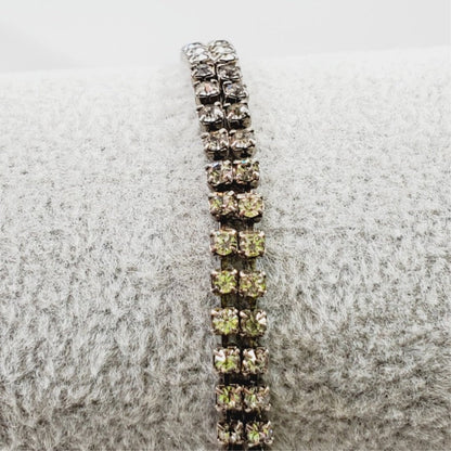 Vintage Rhinestone Bracelet 7" Long - Unique Collectibles