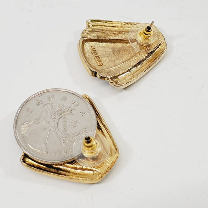 1986 Vintage Pierced Earrings Signed JJ - Unique Collectibles