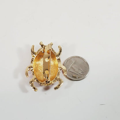 Red Beetle Ladybug Brooch - Unique Collectibles