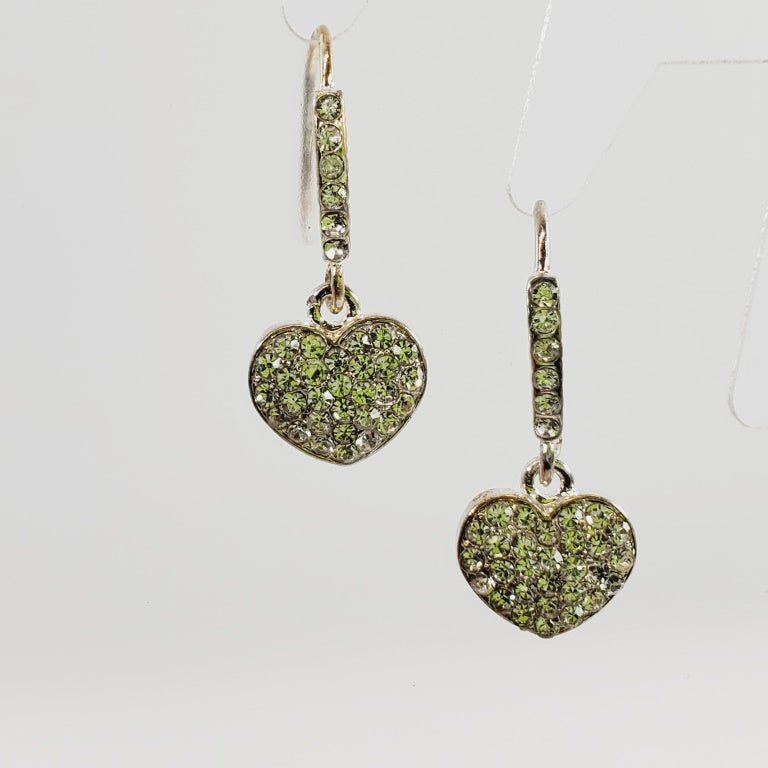 Crystal Heart Shaped Earrings - Unique Collectibles