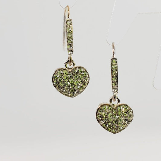 Crystal Heart Shaped Earrings - Unique Collectibles