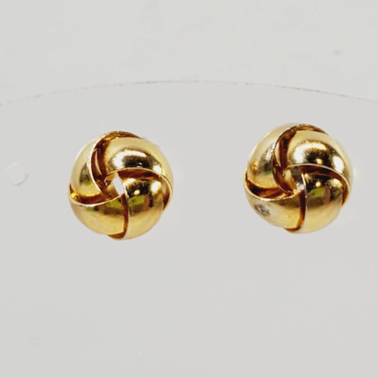 Vintage Goldtone Knot Earrings - Unique Collectibles