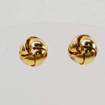 Vintage Goldtone Knot Earrings - Unique Collectibles