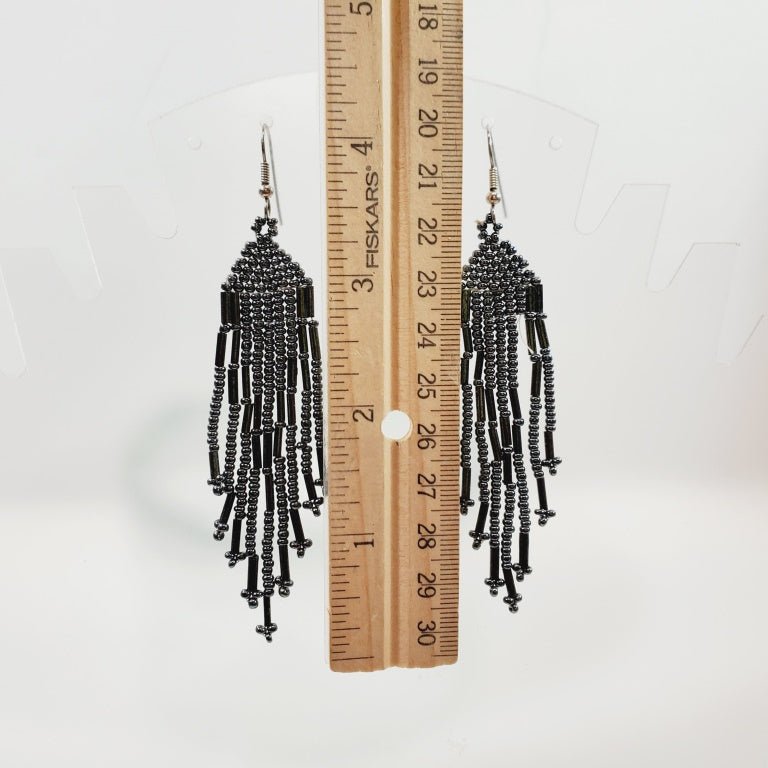 Glass Beaded Bo Ho Earrings - Unique Collectibles