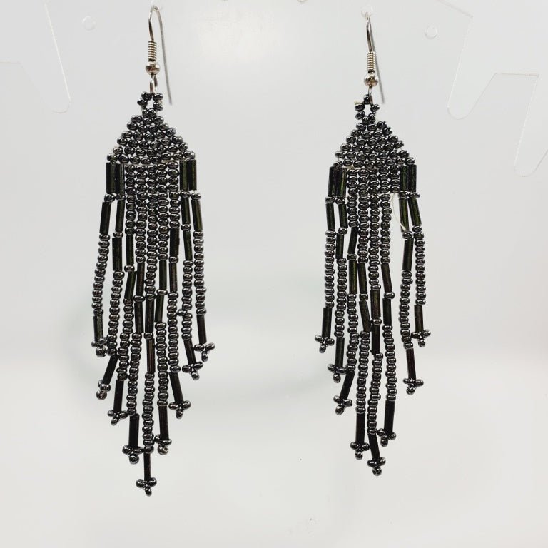 Glass Beaded Bo Ho Earrings - Unique Collectibles