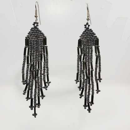 Glass Beaded Bo Ho Earrings - Unique Collectibles