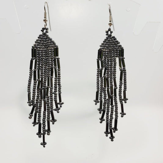 Glass Beaded Bo Ho Earrings - Unique Collectibles