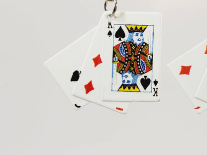 Quality Metal Poker Hands Earrings - Unique Collectibles