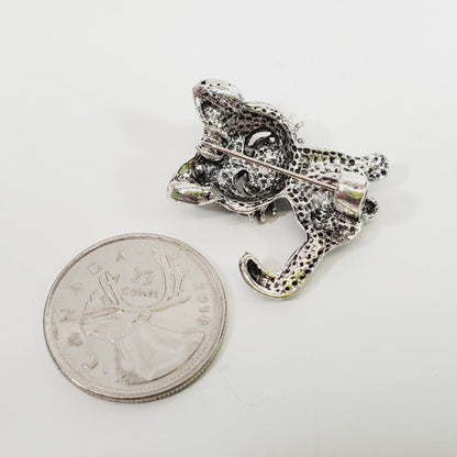 Crystal Cat Kitten Brooch - Unique Collectibles