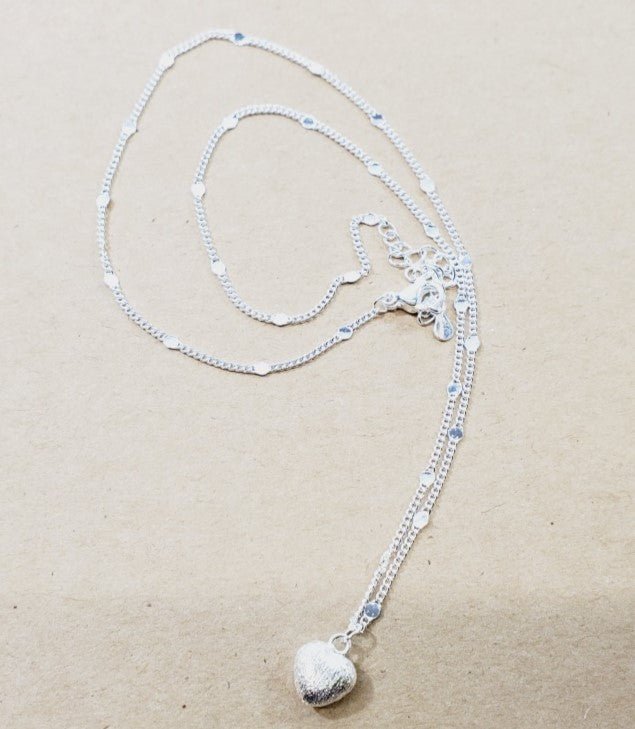 Dainty Chain With Heart Pendant 18" - Unique Collectibles