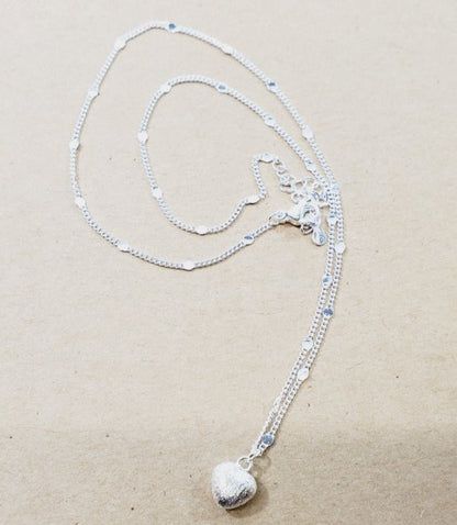 Dainty Chain With Heart Pendant 18" - Unique Collectibles