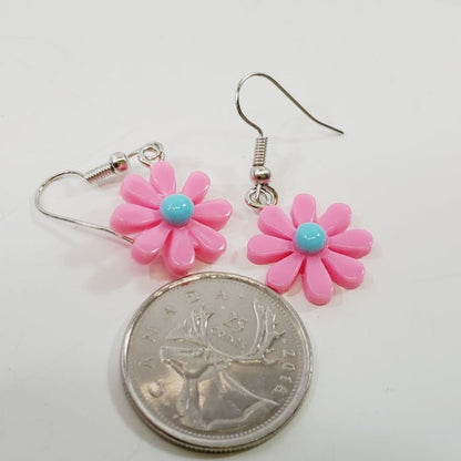 Pink Flower Earrings - Unique Collectibles