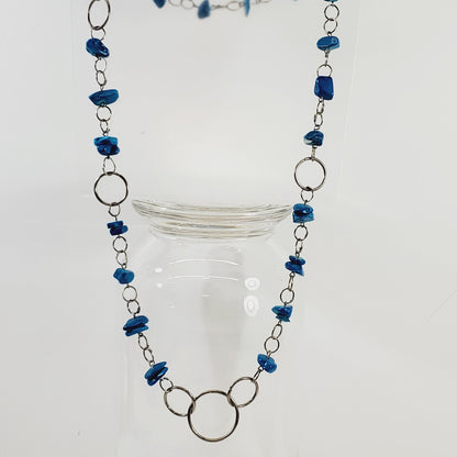 30" Necklace with Blue Stones - Unique Collectibles