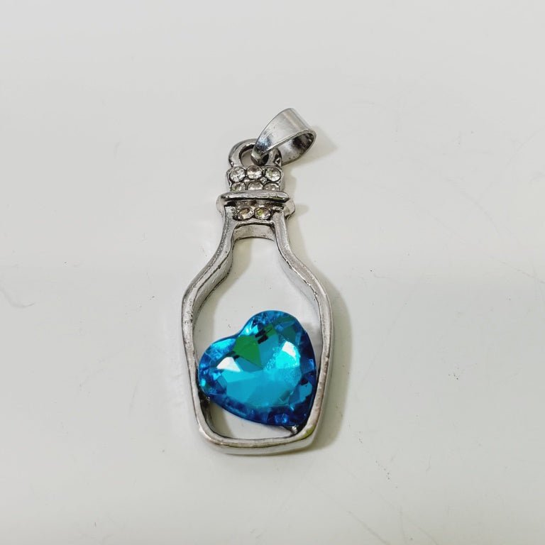 Ice Blue Crystal Pendant - Unique Collectibles
