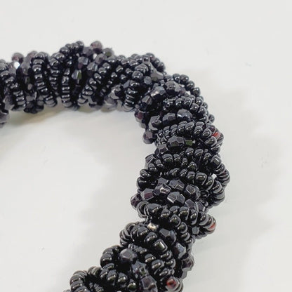 Black Beaded Twist Bracelet - Unique Collectibles