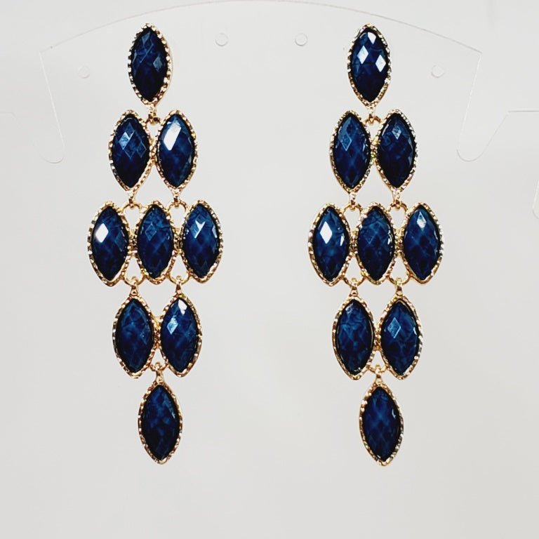 Long Blue Earrings - Unique Collectibles