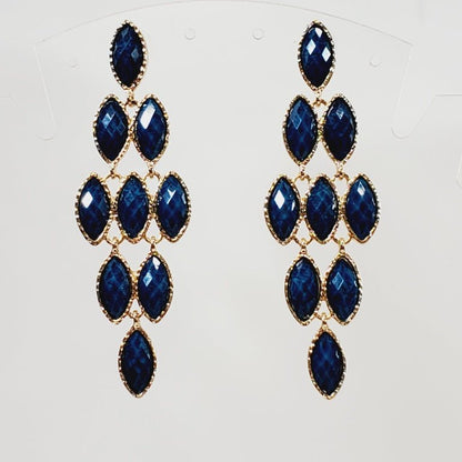 Long Blue Earrings - Unique Collectibles