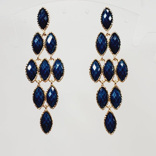 Long Blue Earrings - Unique Collectibles