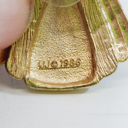 1986 Vintage Pierced Earrings Signed JJ - Unique Collectibles