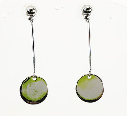Chrome Disc Pierced Earrings - Unique Collectibles