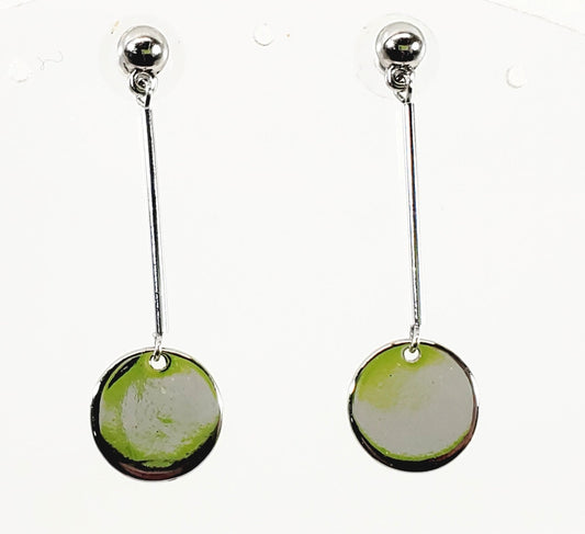 Chrome Disc Pierced Earrings - Unique Collectibles