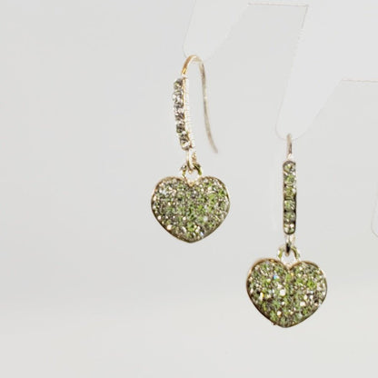 Crystal Heart Shaped Earrings - Unique Collectibles