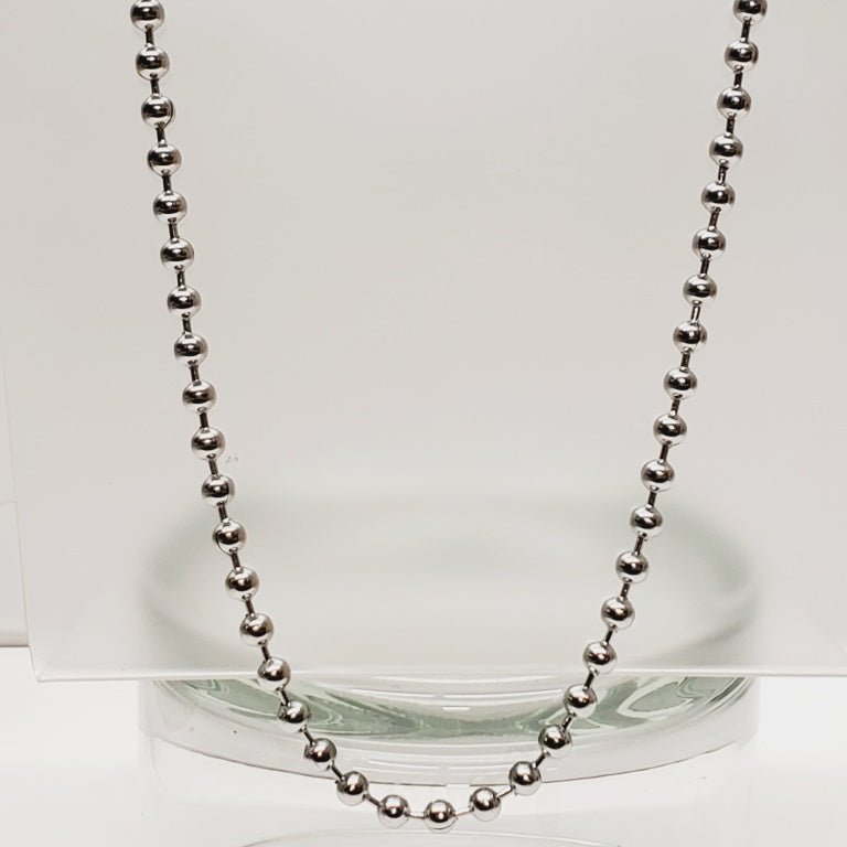 Stainless Steel Ball Chain Necklace 22" - Unique Collectibles