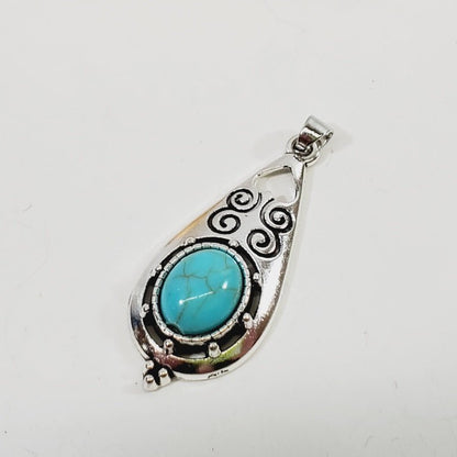 Turquoise Stone Pendant - Unique Collectibles