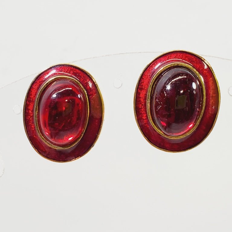 Vintage Gorgeous Red Earrings - Unique Collectibles