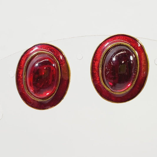 Vintage Gorgeous Red Earrings - Unique Collectibles