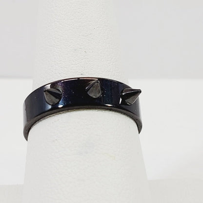 Punk Rock Stainless Steel Heavy Black Ring Size 8.5 - Unique Collectibles