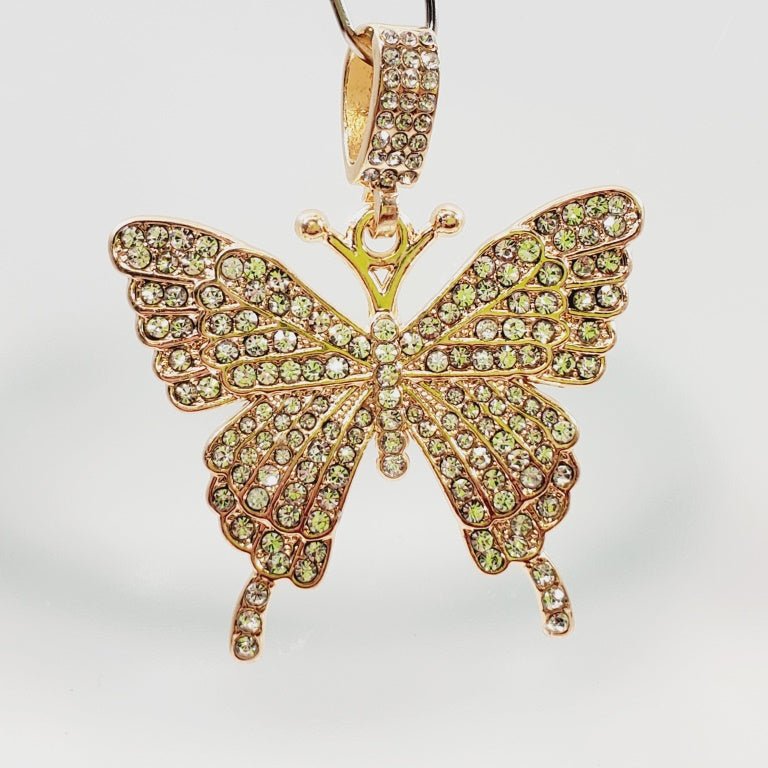 Crystal Butterfly Pendant - Unique Collectibles