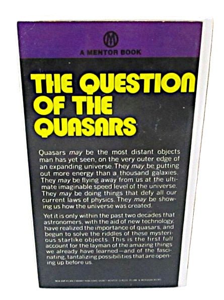 1969 In Quest of Quasars by Ben Bova - Unique Collectibles