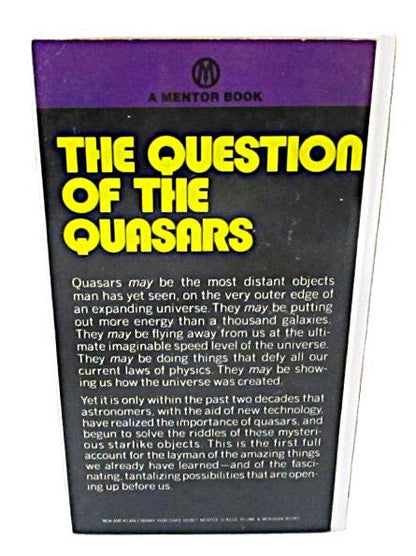 1969 In Quest of Quasars by Ben Bova - Unique Collectibles