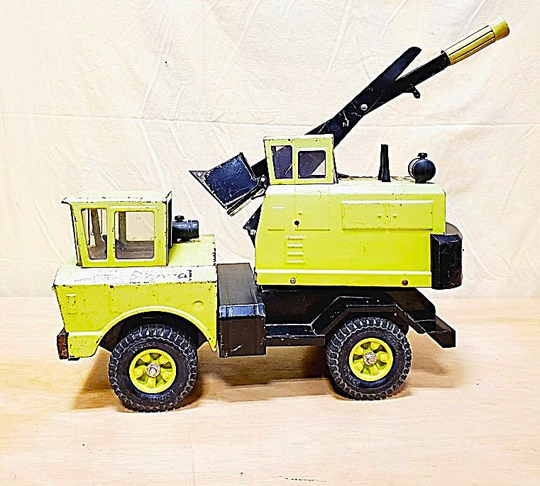 1967 Green Tonka Mighty Shovel 3930 Pressed Steel [50] - Unique Collectibles