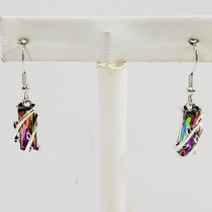 Iridescent Crystal Earrings - Unique Collectibles