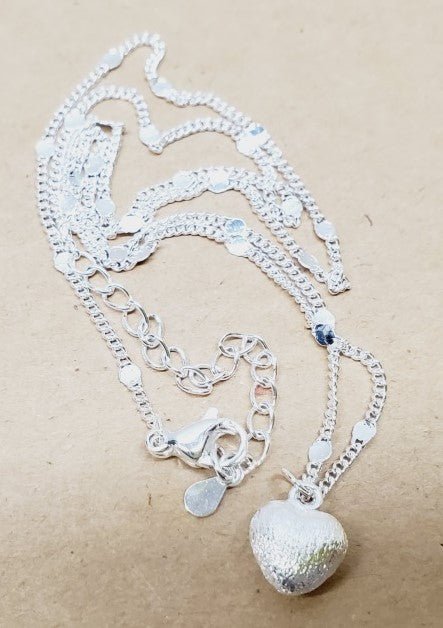 Dainty Chain With Heart Pendant 18" - Unique Collectibles
