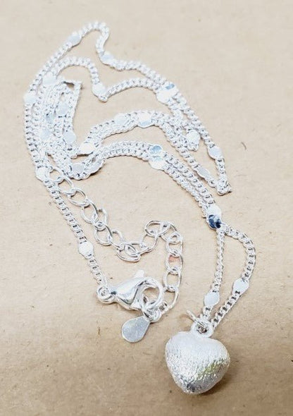 Dainty Chain With Heart Pendant 18" - Unique Collectibles