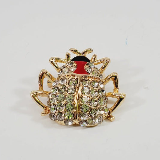 Crystal Beetle Bug Brooch - Unique Collectibles