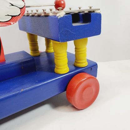 Fisher - Price Donald Duck Xylophone Wooden Pull Toy 185 1938 - 1952 - Unique Collectibles