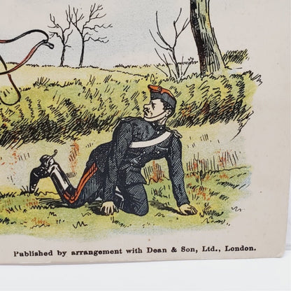 1909 Humorous Soldier & Horse Postcard - Unique Collectibles